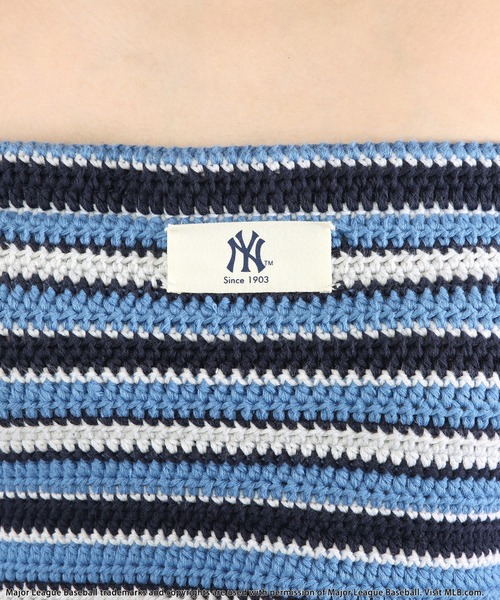 marniニットボーダーベアトップ