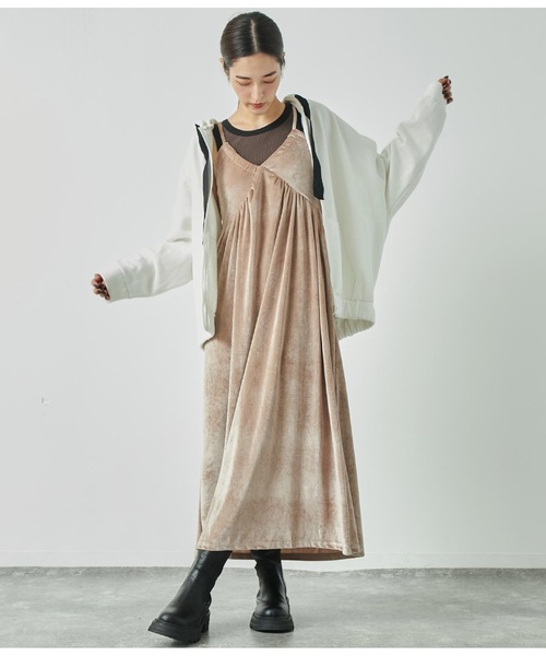 ANAP（アナップ） ワンピース ベロアキャミワンピース : ZOZOTOWN