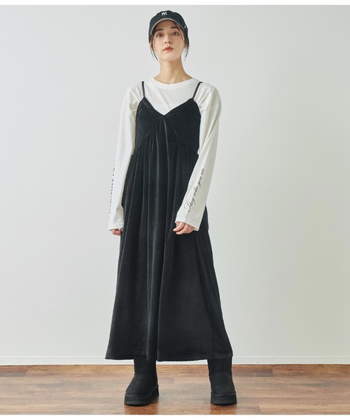 ANAP（アナップ） ワンピース ベロアキャミワンピース : ZOZOTOWN