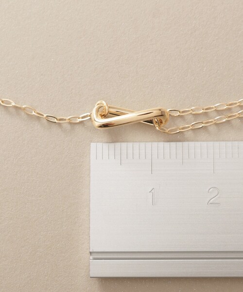ネックレス K10S字パーツセパレート ネックレス レディースの画像
