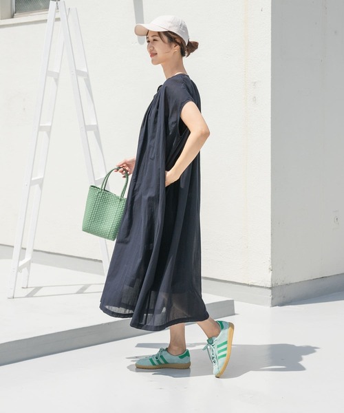 URBAN RESEARCH DOORS ワンピース コットンボイルギャザー