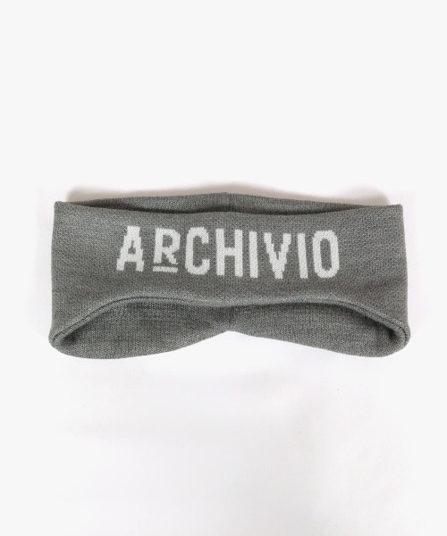 archivio ロゴ付き帽子 archivio キャップ 帽子 「MENS」イヤーウォーマー付きキャップ