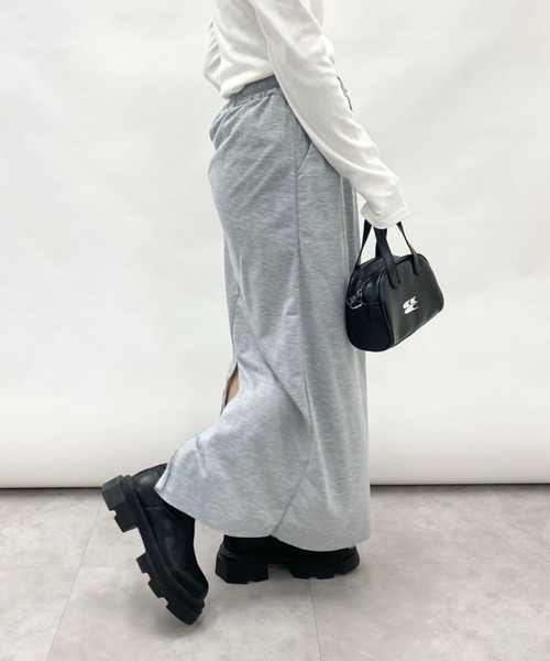 スカート バッグスリット スウェットロングスカート : ZOZOTOWN