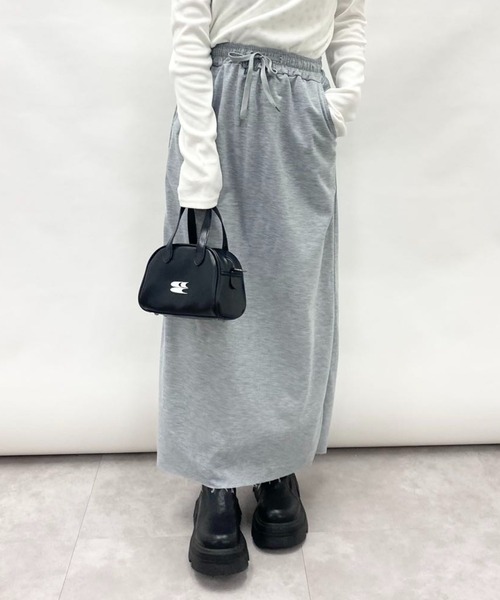 スカート バッグスリット スウェットロングスカート : ZOZOTOWN Yahoo
