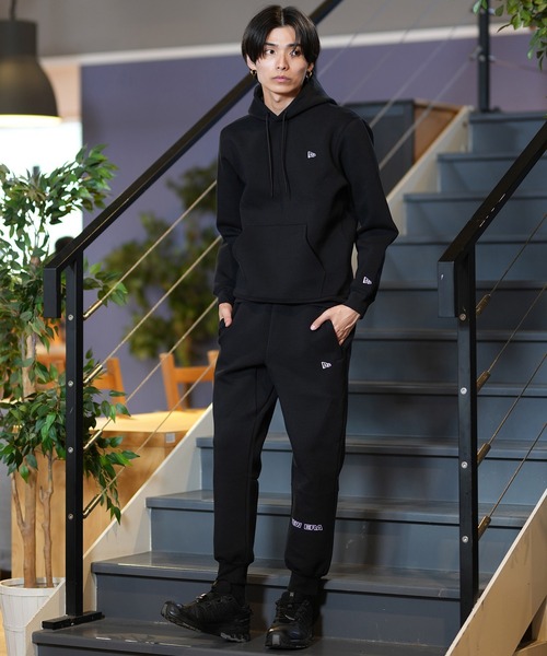 NEW ERA テック ジャージ パーカー セットアップ 上下 黒 XL NEW ERA パーカー ERA/ニューエラ TECH SWEAT POH VERTICAL LOGO