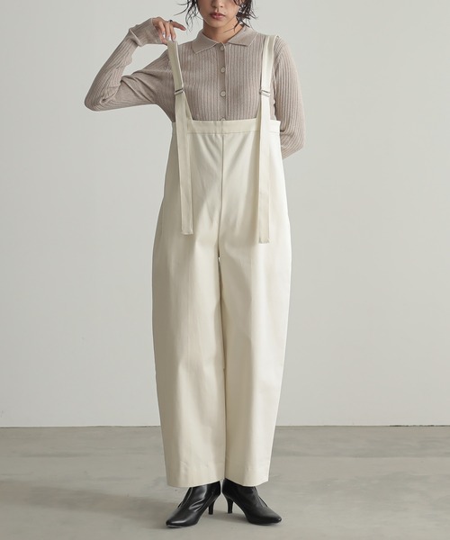 for/c（フォーシー） チノパン 撥水チノカーブサロペットパンツ