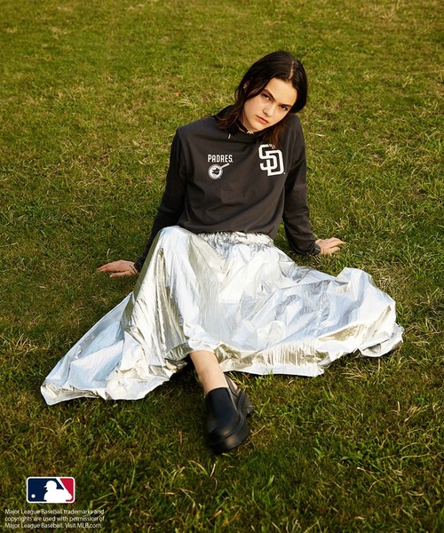ADAM ET ROPE' tシャツ 「MLB COLLECTION BY JUN」ロゴロング