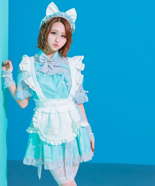 [コスプレ] ラブリーフリフリリボンフレアスカート体型カバーガーリーメイド Tika コスプレ ラブリーフリフリリボンフレアスカート体型カバー