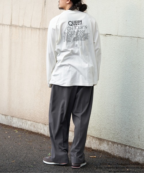 VENCE EXCHANGE tシャツ Queen クイーン フォトツアーラグランT メンズ