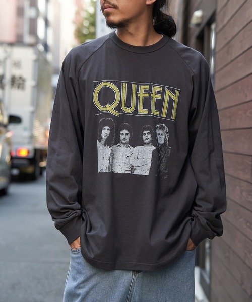 VENCE EXCHANGE tシャツ Queen クイーン フォトツアーラグランT メンズ