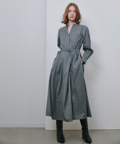 アルアバイル　ロングワンピース　М 新品・未使用　タグ付き allureville（アルアバイル） ワンピース スタンドカラータック