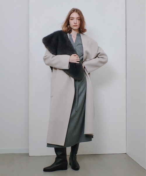 allureville（アルアバイル） ワンピース スタンドカラータック