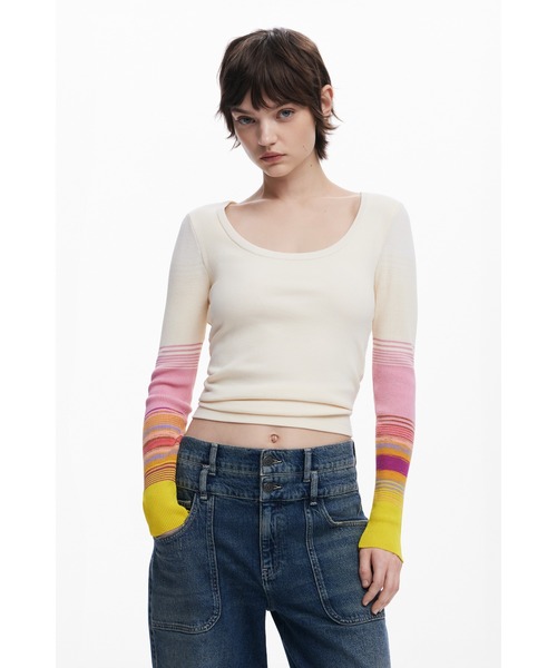tシャツ サンセットグラデーション ロングスリーブ レディース