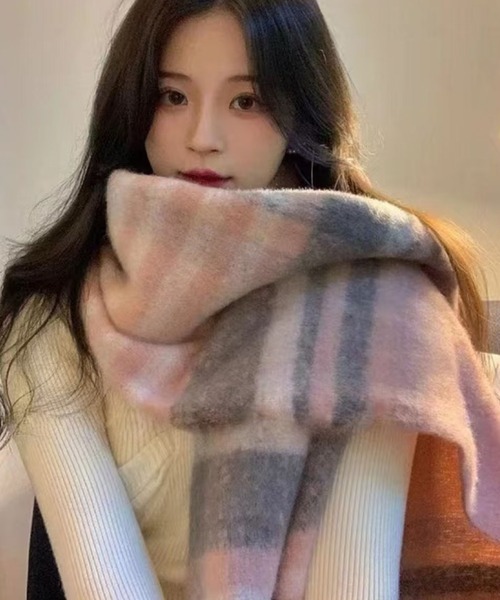 ピンクハウス　ショール　ポンチョ風　フード　マフラー　ウール　グレー ピンクハウス ショール ポンチョ風 フード マフラー ウール グレー