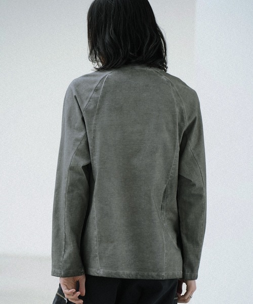 WYM LIDNM tシャツ CURVED SEEM COLD DYED L/S TEE メンズ