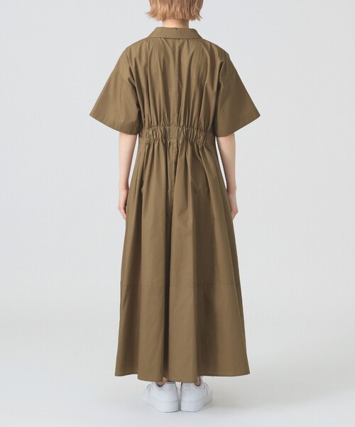 Ray BEAMS ワンピース タック ウエスト シャツ 「洗える