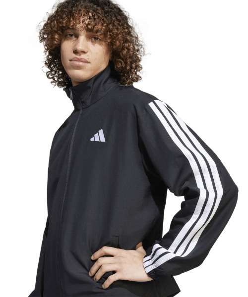【adidas/アディダス】スリーストライプス ウーブントラックスーツ・XL・黒 adidas ジャージ アディダス ベーシック スリーストライプス