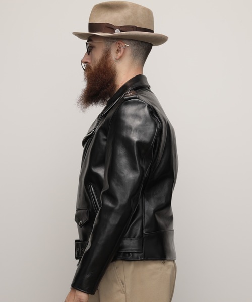 Schott613UHTホースハイドライダース Schott [ショット] 613UHT HORSEHIDE ONESTAR TALL (BLACK