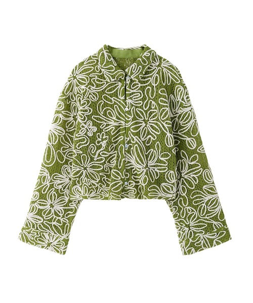 ブラウス シャツ 「WEB・一部店舗限定」CORDING EMBROIDERY SHIRT レディース