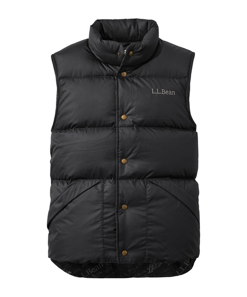 LL Bean ダウンベスト 黒 L.L.Bean◇ダウンベスト/L/ポリエステル/BLK/無地