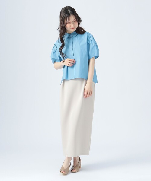 BEAMS HEART ブラウス シャツ 「3色展開」肩タック ビッグ