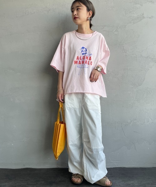 値下げ）美品　FUNG ファング　アロハ　Tシャツ FUNG tシャツ 「FUNG/ファング」 ALOHA MAHALO カットオフ