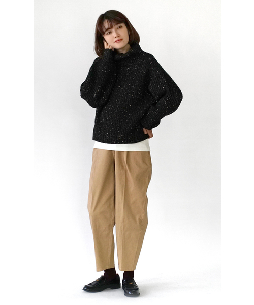 「e-zakkamania stores」 「furry」タートルネックニット フリー ブラック レディース_画像2