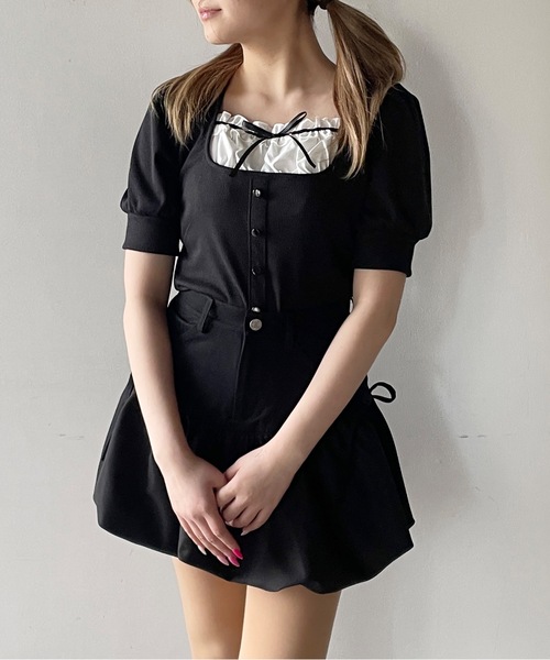 one way tシャツ レイヤード風半袖カットソー レディース メンズ