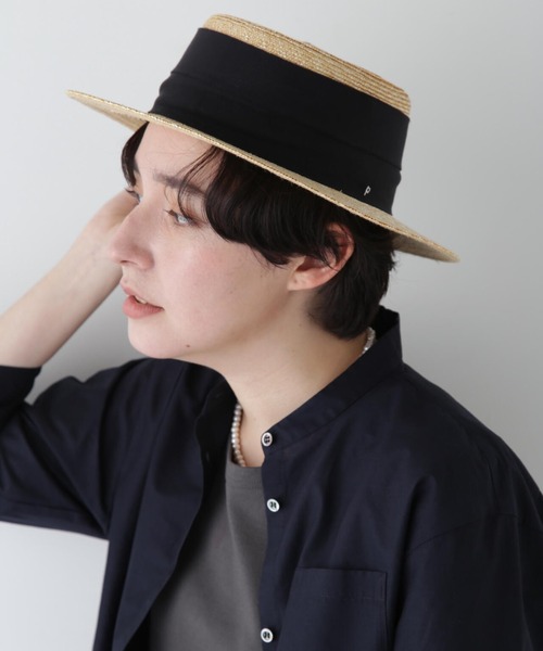 human woman 帽子 ハット 「p cnq」ストローハット レディース