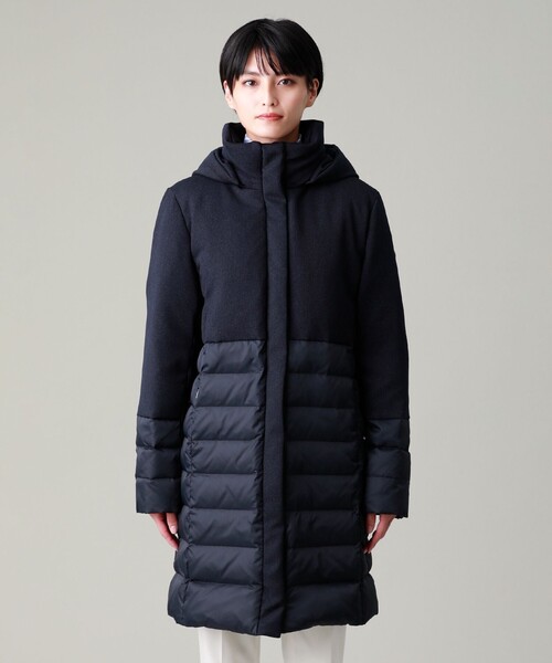 「EVEX by KRIZIA」 ダウンコート 42 ダークネイビー レディース_画像6