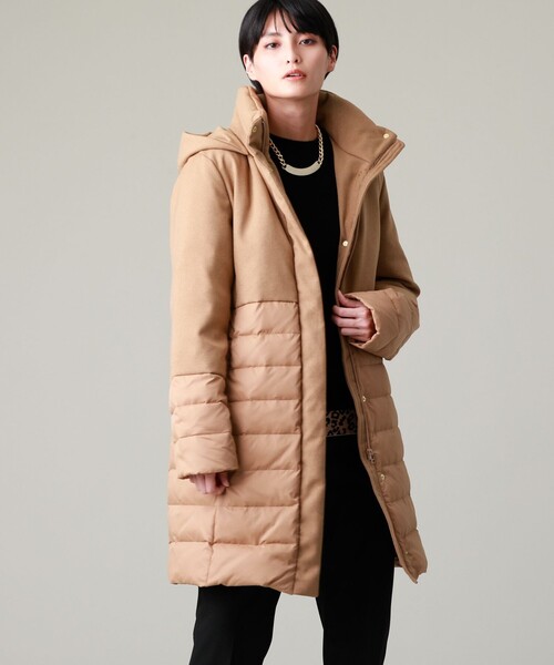 「EVEX by KRIZIA」 ダウンコート 42 ダークネイビー レディース_画像9