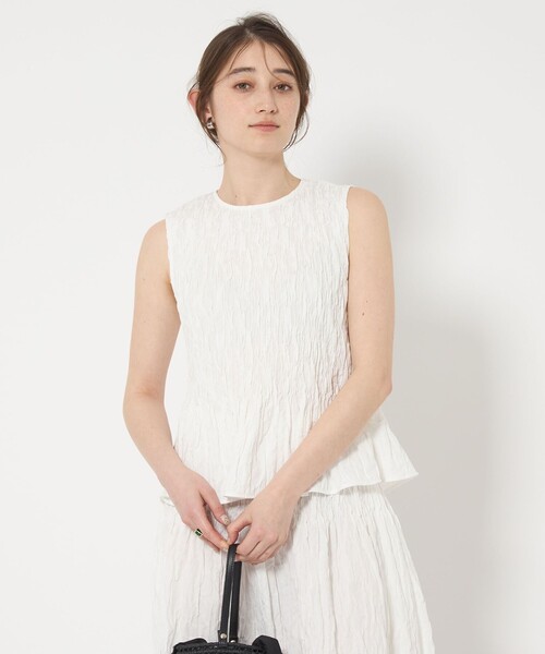 UNITED ARROWS ブラウス シャツ シャーリングジャガード