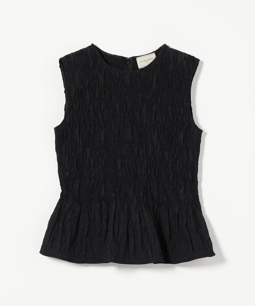 「H　BEAUTY&YOUTH UNITED ARROWS」 ノースリーブブラウス FREE ブラック レディース UNITED ARROWS ブラウス シャツ シャーリングジャガード