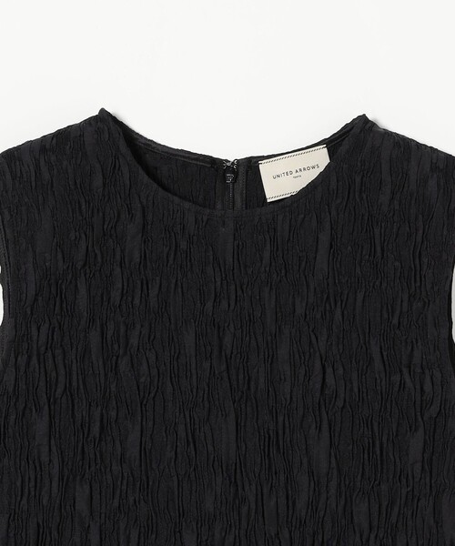 「UNITED ARROWS」 ノースリーブブラウス FREE ブラック レディース UNITED ARROWS ブラウス シャツ シャーリングジャガード