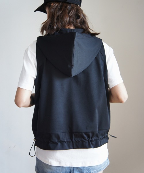 NON TOKYO パフスリーブナイロンブルゾン PUFF SLEEVE ZIP-UP JERSEY (BLUE) – NON TOKYO