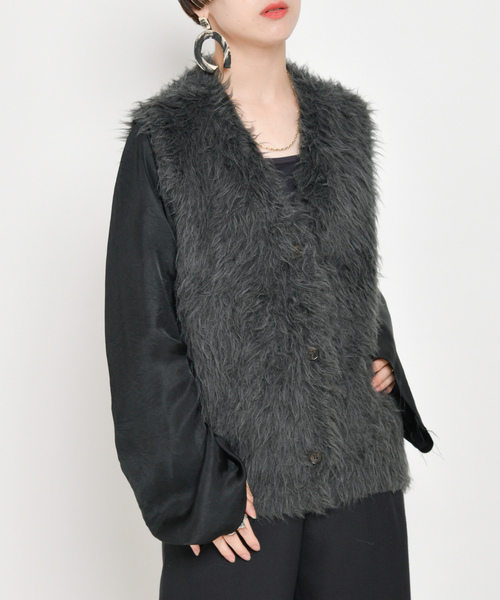 CITYSHOP（シティショップ） ニットベスト FREE イエロー レディース