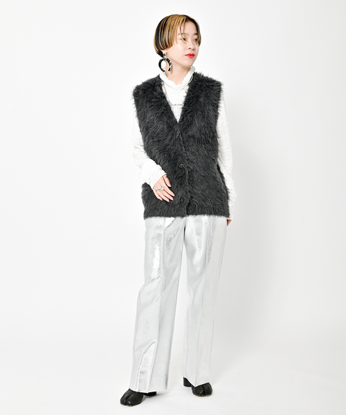 CITYSHOP（シティショップ） ニットベスト FREE イエロー レディース