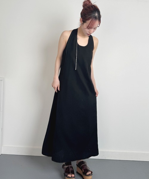 [DINT] D9488 ストラップ ワンピース ワンピース ツイスト ストラップ ロングワンピース : ZOZOTOWN