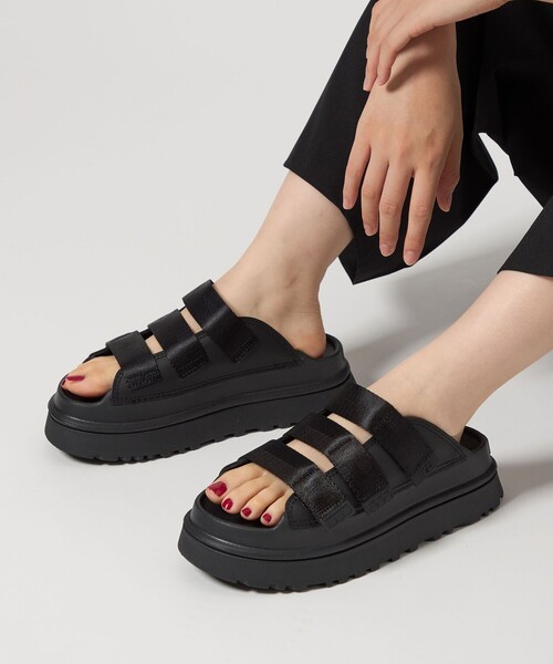 UGG(アグ)★GoldenGlow プラットフォーム ストラップ サンダル アグ UGG W GOLDENGLOW SLIDE レディース ストラップサンダル