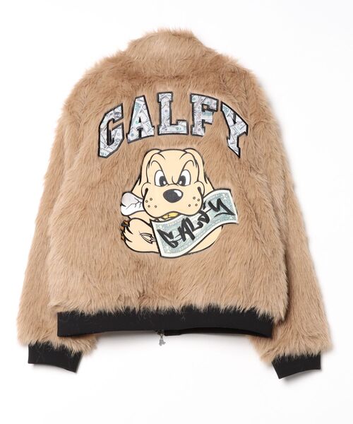 GALFY　ガルフィー　ファーブルゾン　フェイクファー　ヒョウ　クマ耳　ロゴ刺繍 GALFY（ガルフィー） ブルゾン アウター 「GALFY/ガルフィー」お金