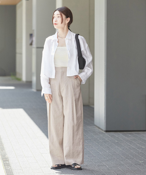 journal standard L'essage パンツ 「追加」LINENワイドタック