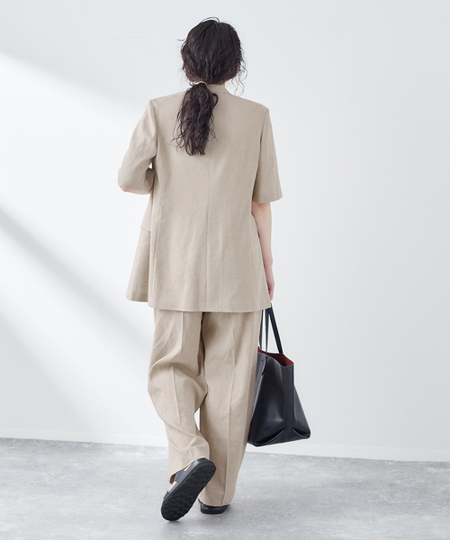 ♡麻　JOURNAL STANDARD Ｌ’ESSAGE♡ journal standard L'essage パンツ 「追加」LINENワイドタック