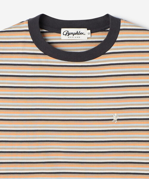 tシャツ Gymphlex | マルチボーダー スリーブレスTシャツ WOMEN レディース GYMPHLEX tシャツ Gymphlex | マルチボーダー スリーブレスT
