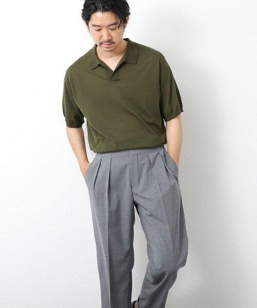 ⑫ポロシャツ　SLIM FIT 100% SUPIMA COTTON 半袖 Cool Cotton 半袖 ポロシャツ_32687_ss24 | Tani | とろけるよう