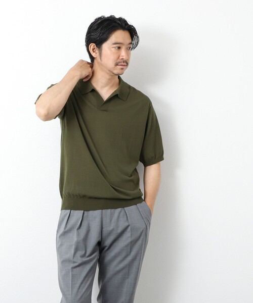 NOLLEY'S ポロシャツ 「PIMA COTTON」成型半袖 NSN スキッパー