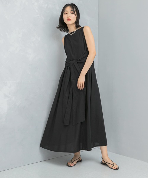 ワンピース リネン混リボンドレス : ZOZOTOWN Yahoo!店 - 通販