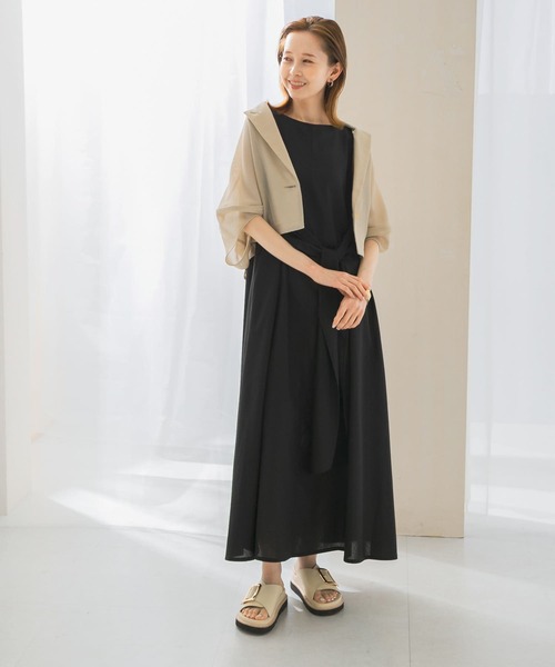 ワンピース リネン混リボンドレス : ZOZOTOWN Yahoo!店 - 通販