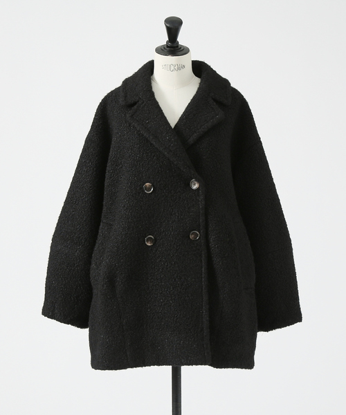 「NOMINE」 ピーコート フリー ブラック レディース_画像3