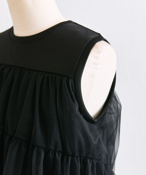 ear PAPILLONNER ワンピース ノースリフリルワンピース「SUM1