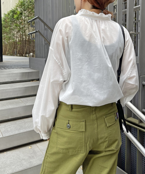 Spick＆Span 「Spick & Span」 長袖ブラウス FREE ホワイト